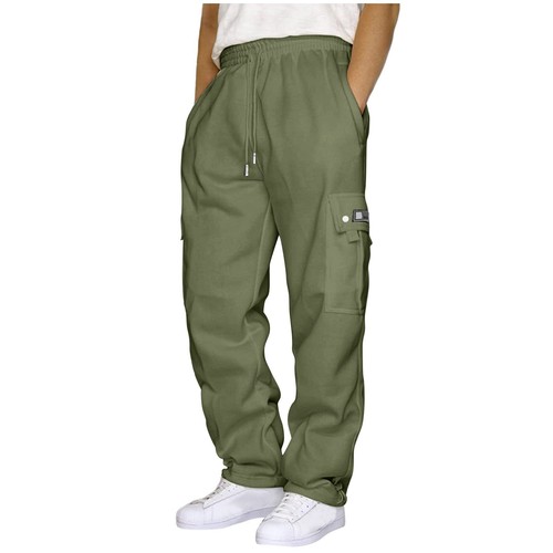Mens Cargo Pants Casual Joggers Athletic Pants Cotton Loose Straight Sweatpants - Bild 25 von 60