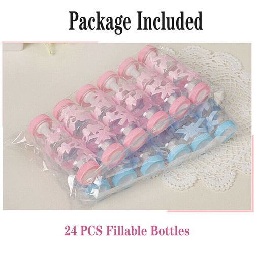 24Pcs Fillable Bottles Sweet Candy Box Baby Shower Baptism Party Favour Decor UK - Picture 20 of 35