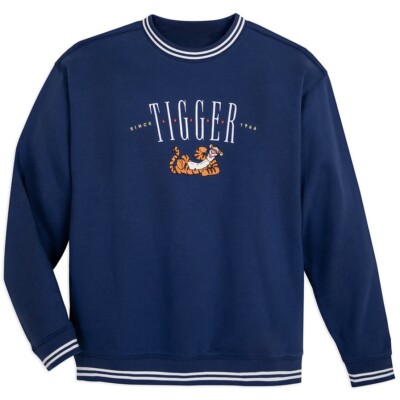 Disney Parks Winnie The Pooh Tigger Embroidered Pullover Sweater 