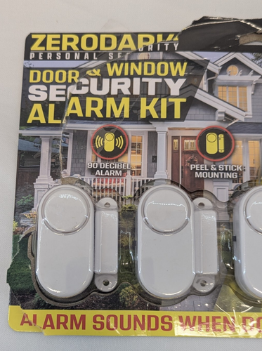 Zerodark Door & Window Security Alarm Kit 5 Pack Set Peel & Stick On ...