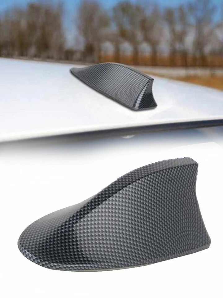 1 pieza Antena de Coche Fibra de Carbono Aleta de Tiburón Techo Radio FM/AM Antena Radio Tornillo Hágalo Usted Mismo Foto 3 de 4