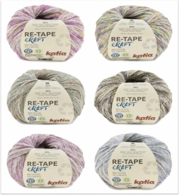 50g Katia Re-Tape Craft Wolle Garn nachhaltig zum Stricken Häkeln GP 99,00  /1kg