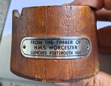Ash tray Timber From HMS Worcester 52 gun 4th rate ship of line launched 1843