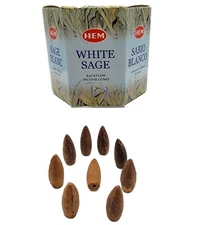 Hem White Sage Backflow Waterfall Incense Cones - Free Shipping!