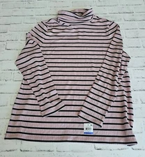 Women's Size XL Charter Club Ribbed Striped Turtleneck-NWT
