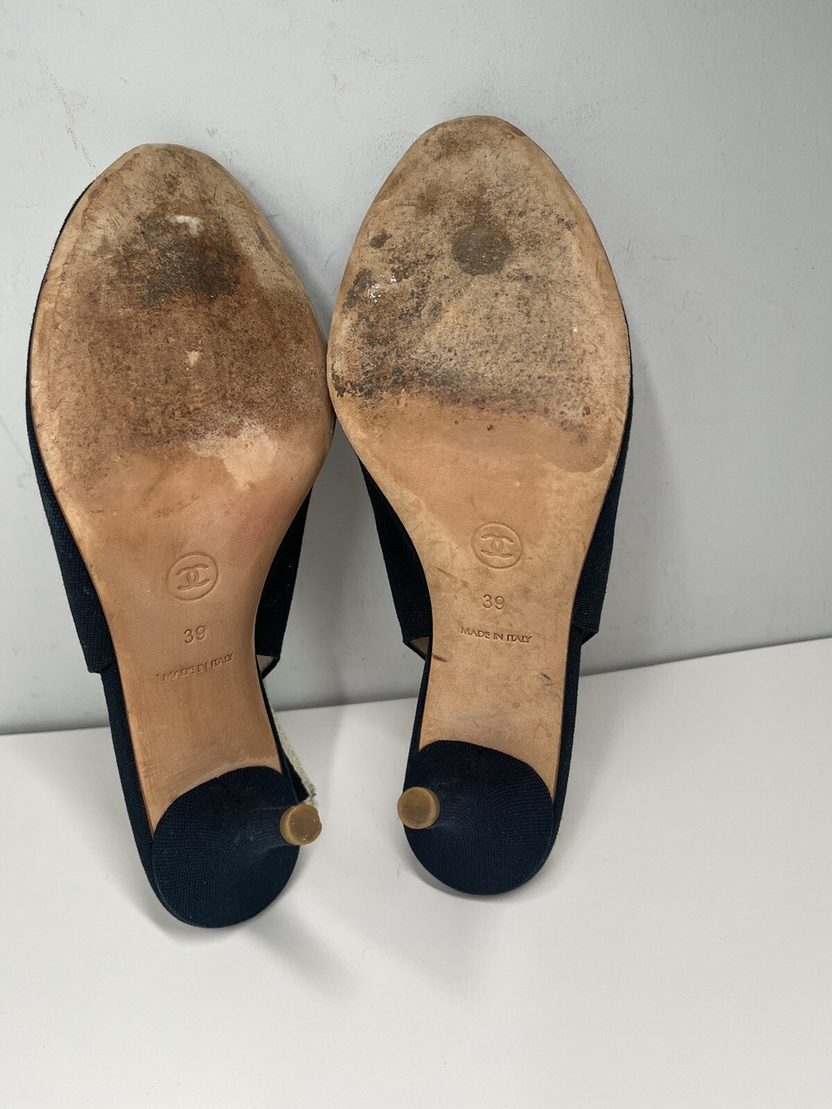 Authentic Chanel Interlocking CC Logo Slingback H… - image 7