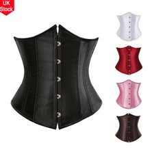 Corset Womens Top Bustier Underbust Lace Up Lingerie Stain Body Shaper Plus Size