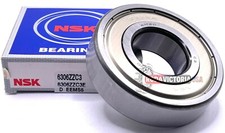 NSK JAPAN 6306 ZZ NR BALL BEARING, METAL SHIELDED SNAP RING 30x72x19 mm