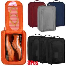 3x Waterproof Foldable Travel Shoe Bag Handle Sports Gym Carry Case Storage