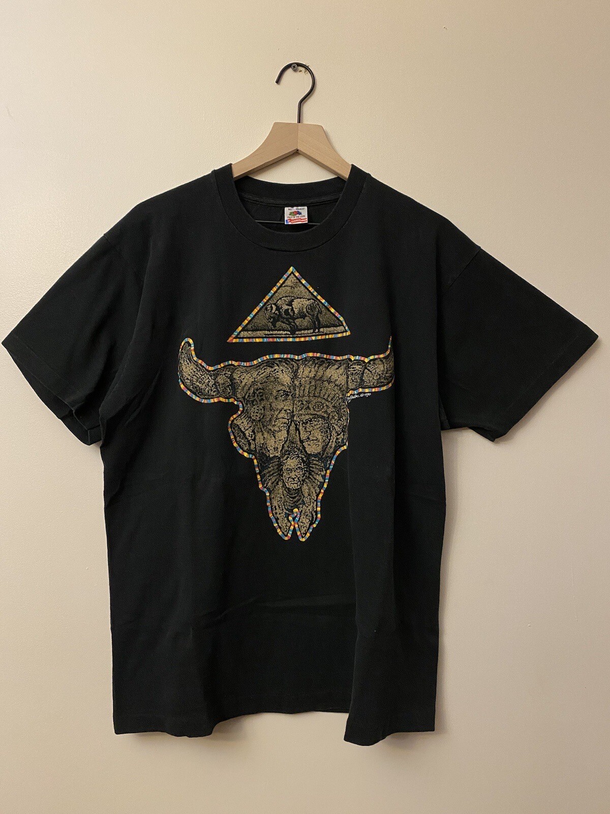 T-shirt Vintage Graphique Native American – Années 90 – Single Stitch – Taille XL