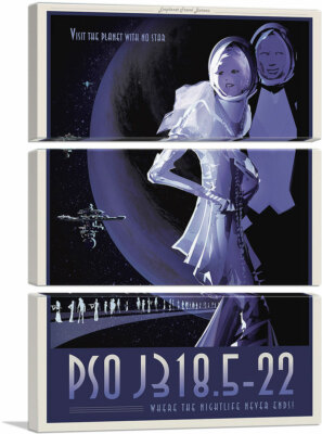 ARTCANVAS PSO J318.5-22 - Rogue Planet with no Star NASA Poster