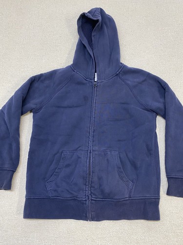 Gap Kids Sweatshirt Large Full Zip Long Sleeve Hoodie 10 Fleece Lined Blue - Picture 3 of 9
