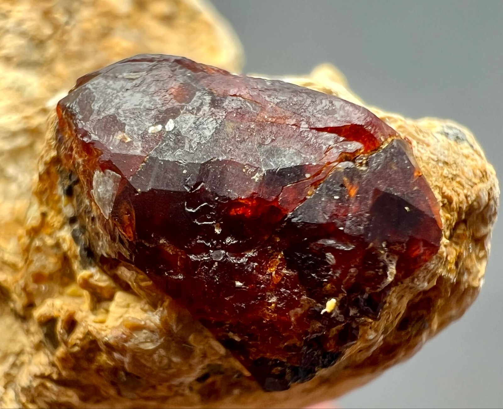 282 CT Very Beautiful Top Red Clinohumite Crystal On Matrix From Badakhshan @Afg