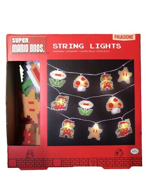 Nintendo Super Mario Bros String Lights, Battery , New In Box, Decorative