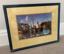 Dali Swans Reflecting Elephants Framed Print Wall Art