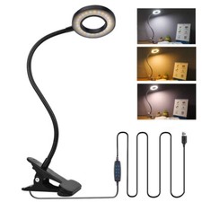 HOT LED Clip On Desk Lamp Flexible Arm USB Dimmable Study Reading Table Light