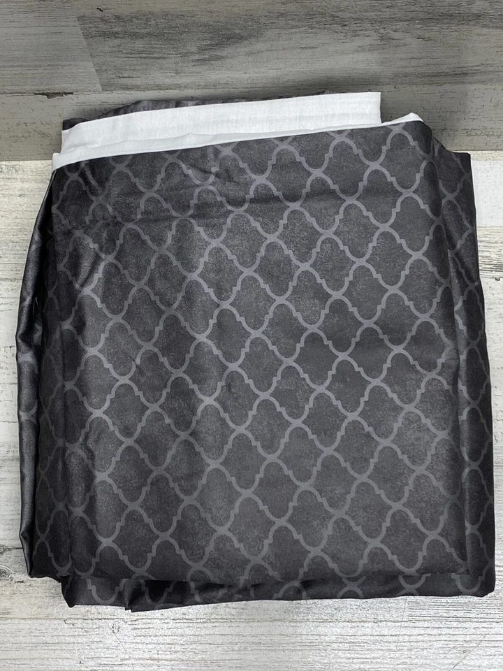 Falda de cama clásica Grand Bouquet King gris carbón Hotel Collection nueva Foto 3 de 4