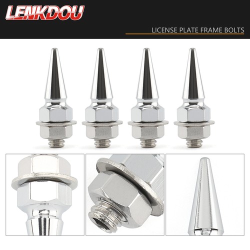 Motorcycle Spike Style License Plate Screws Fasteners Frame Tag Bolts For Harley - Foto 5 di 12