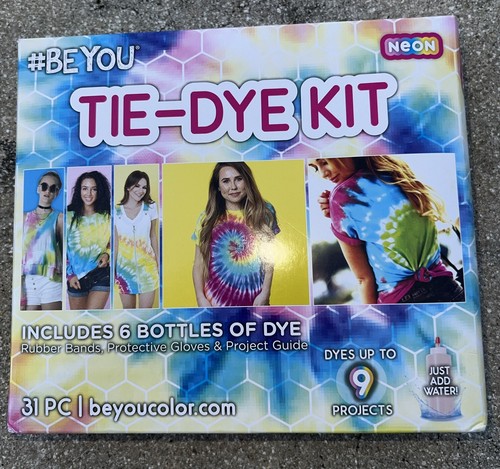 #BEYOU Neon Tie-Dye Kit Brand 6 Bottle Red Blue Green Purple Orange Set ...