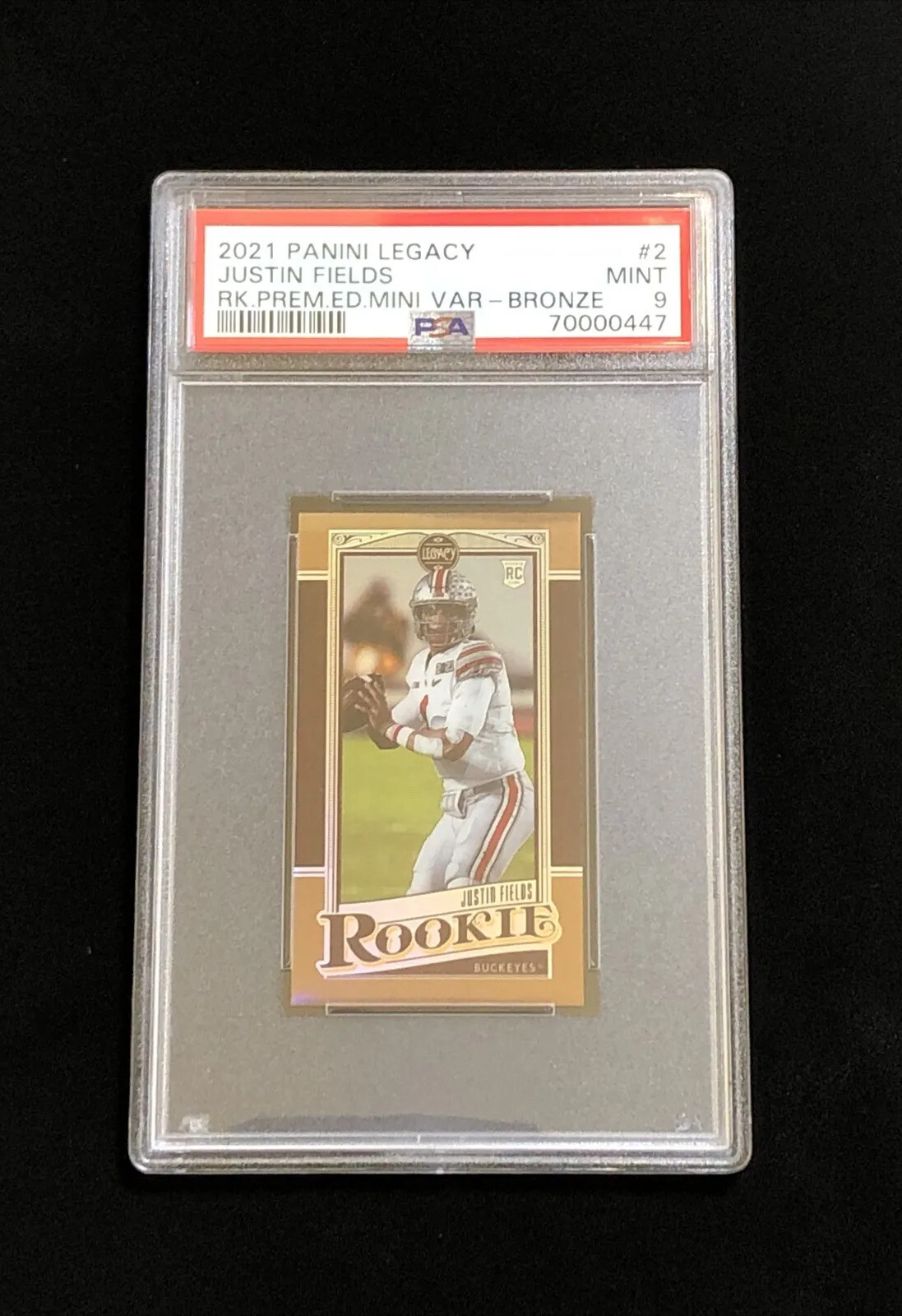 Justin Fields Panini Legacy Rookies Premium Edition Mini Variation #2 Bronze