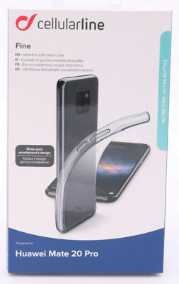 Cellularline Fine Huawei Mate 20 Pro Schutz Hülle Handy Tasche Gummi Case 426