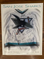 1991 1992 INUAGURAL SEASON San Jose Sharks Commemorative Book Program NHL Hockey