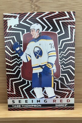 Tage Thompson 2023-24 Upper Deck Extended Series #SR-32 Seeing Red Silver