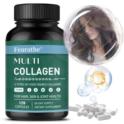Multi Collagen Kapseln 2000mg Anti Aging Gesunde Gelenke Haare Haut 30-120 Stück