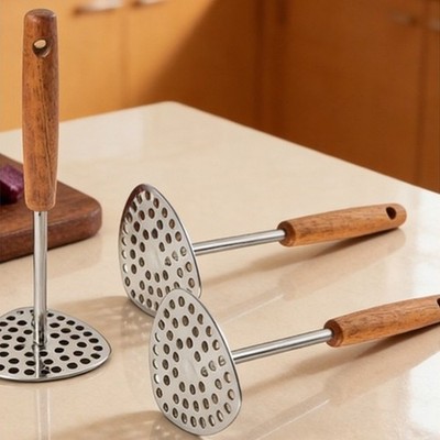 Stainless Steel Potato Masher for Baby Food Avocado Press Kitchen Tool with