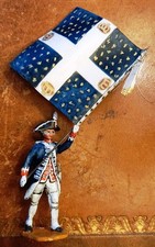 FRANCE Rgt GARDES FRANCAISES Louis XVI - P. Drapeau - plomb, 54mm - Signé DELSAL