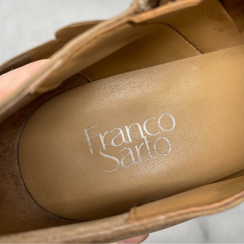 Franco Sarto Ricki Nubuck Leather Low Ankle Booties Boots Minimalist Boho Tan 10 - Picture 8 of 10