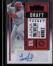 2020 Panini Contenders Malcom Nunez #PT2-MN Auto Prospect Draft Ticket Blue 2