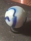 Beautiful Vintage 1 Inch Blue And White Shooter Marble.  — photo 4