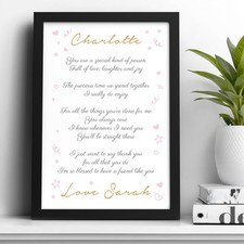 PERSONALISED Gifts for Best Friend Keepsake POEM Friendship Birthday Present