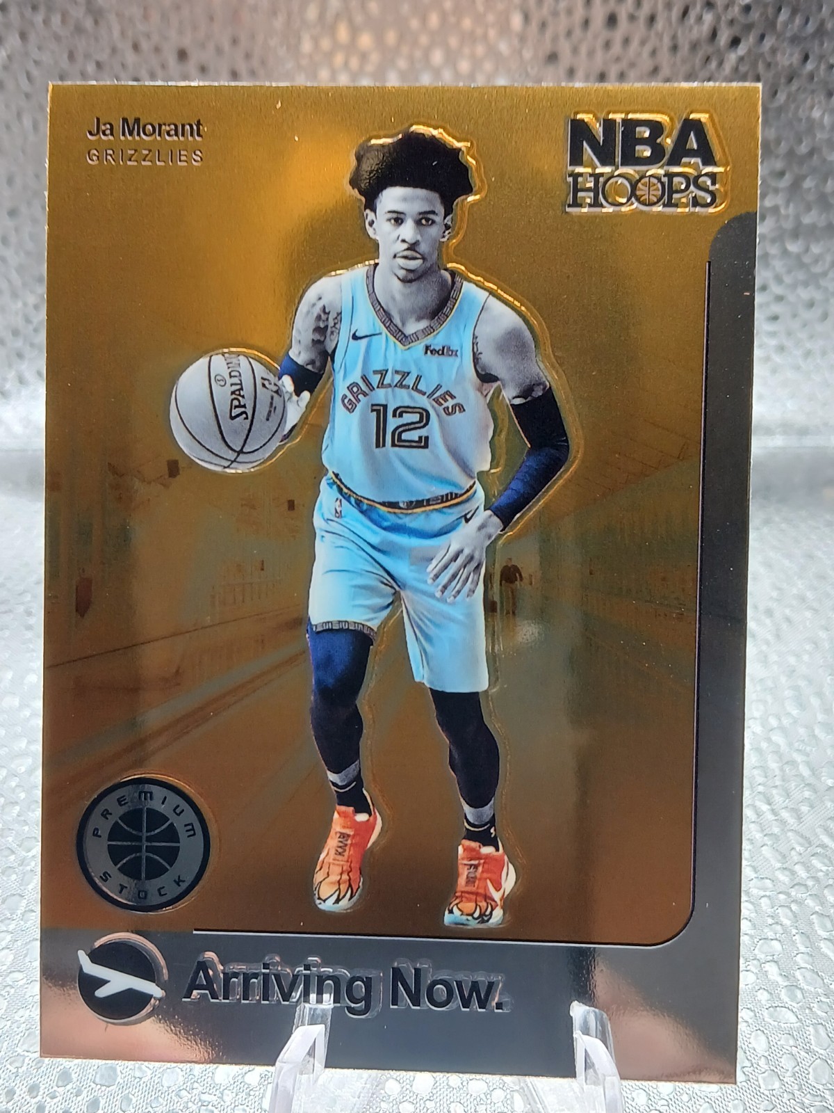 2019-20 Panini NBA Hoops Premium Stock - Arriving Now Ja Morant #12 Holo (RC)