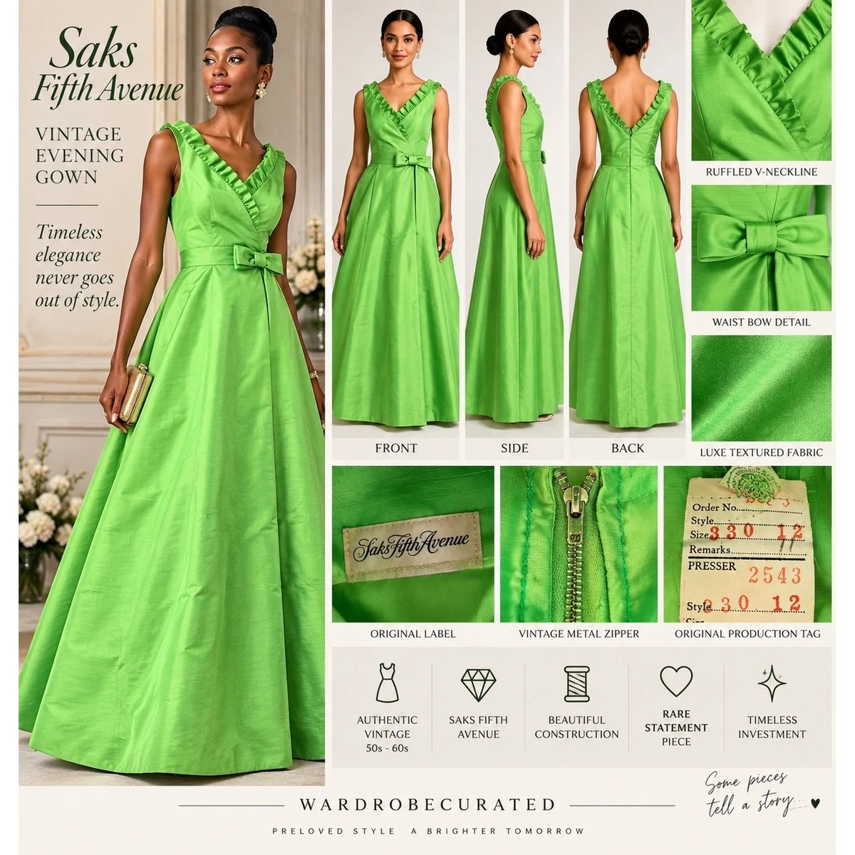 Saks Fifth Avenueヴィクトリアンヴィンテージビーズドレス 25+ Saks Fifth Avenue 1960s Vintage Dresses for Women for sale
