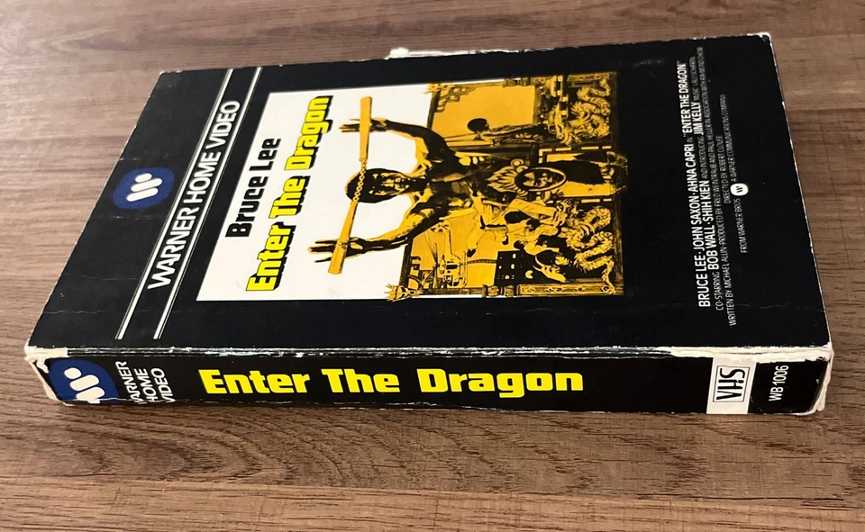Vintage ENTER THE DRAGON VHS Tape 1980 Bruce Lee WCI Warner Big Box Gatefold Foto 4 de 4
