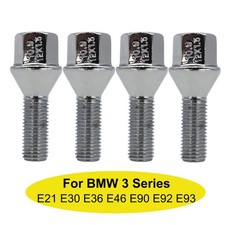 4pc Car Alloy Wheel Bolts M12x1.5 Wheel Hub Lug Nuts For BMW 1 3 5 7 Series Mini