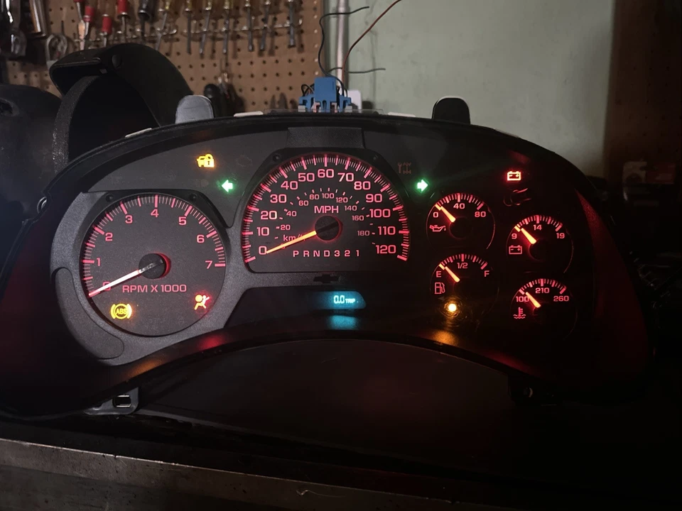 2002 - 09 吉姆西特使雪佛兰 Trail Blazer 仪器集群 25933652 无 DIC 见说明 — 第 3/4 张图片