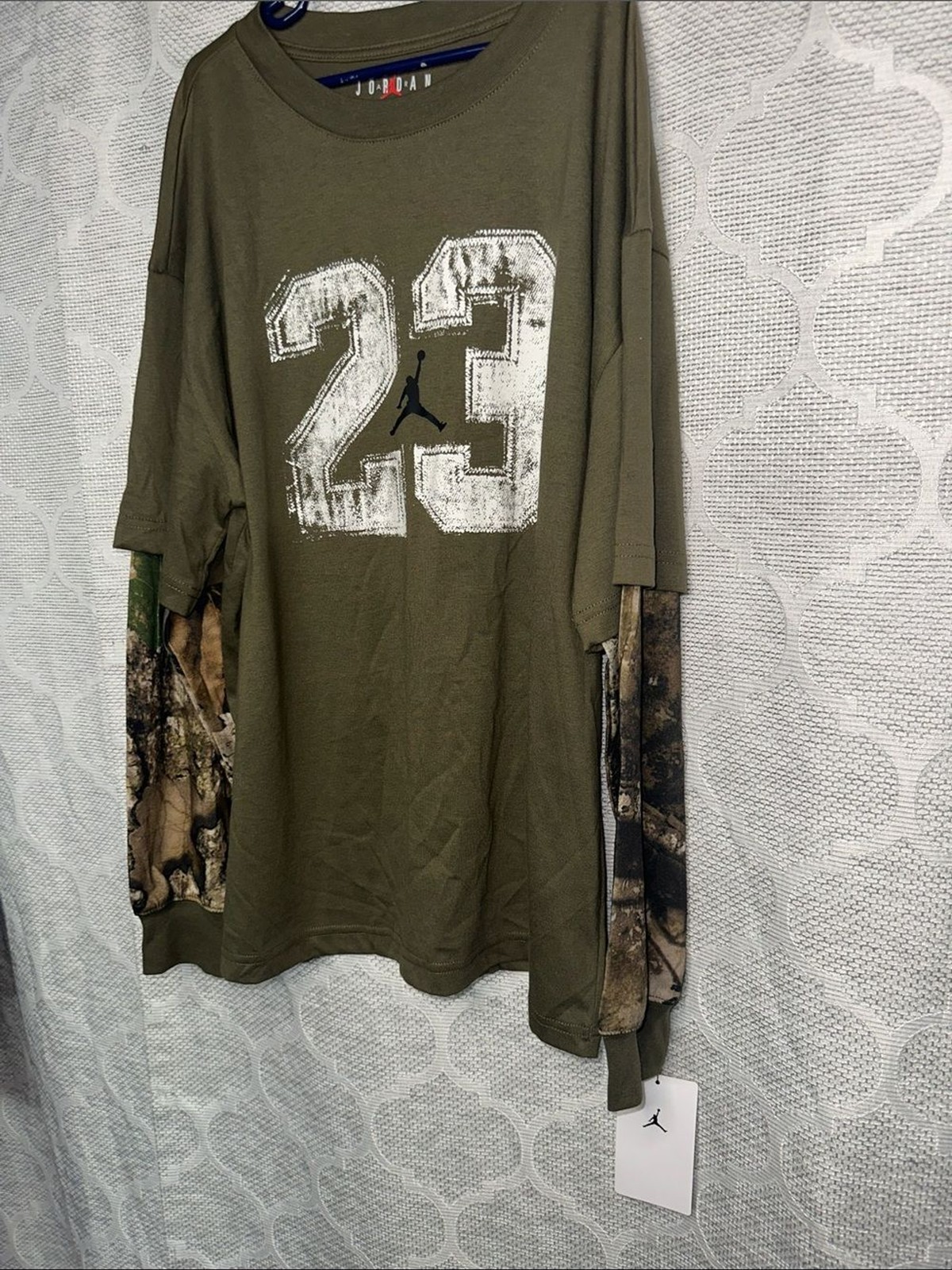 Jordan Boys L MVP Realtree Camo Twofer Layered Crewneck Long Sleeve T-Shirt image 5