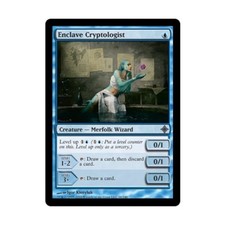 WotC MtG Rise of the Eldrazi Enclave Cryptologist (U) (Foil) EX