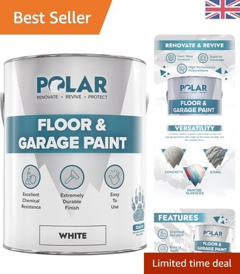 Polar Boden- & Garagenfarbe 5L - robuste rutschfeste weiße Betonbeschichtung