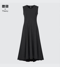 UNIQLO × Theory Black Sleeveless Long Dress S A-line Polyester Uused