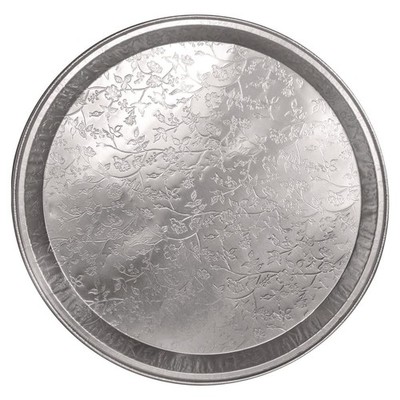 Handi-Foil 401380 12 in. Diameter Aluminum Embossed Tray (25/Carton) New