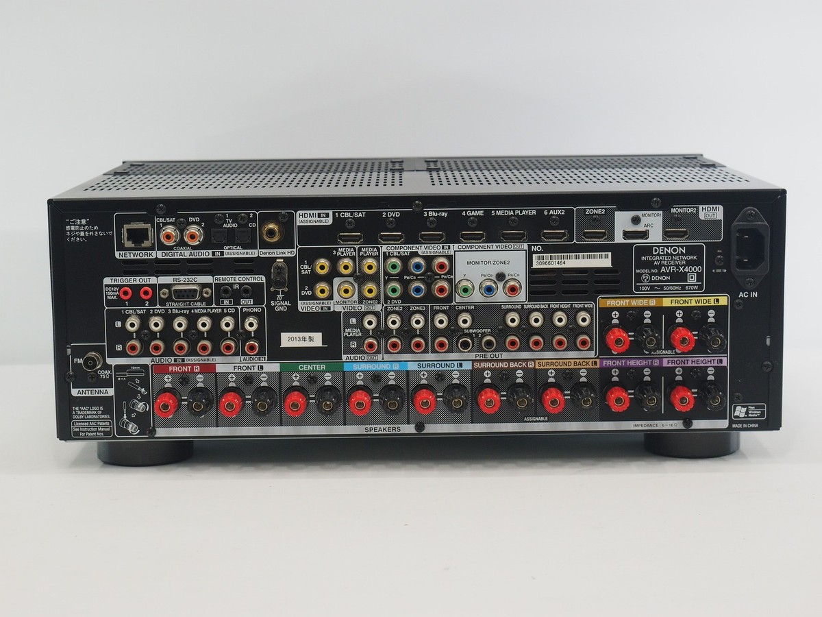 Denon AVR AVR-X4000 7 Channel 235 Watt Receiver for sale online | eBay