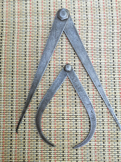 2x alter Greifzirkel/Außentaster 25 u. 16 cm Metallbau / Schlosser