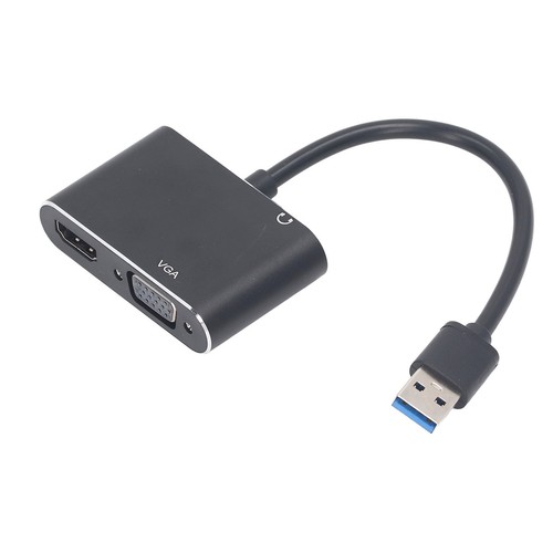 USB 3.0 To HD Adapter Stainless Steel High Speed Simultaneous Output USB 3.0 NEW - Afbeelding 10 van 12