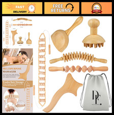 6-in-1 Wooden Massage Therapy Tools for Lymphatic Drainage  Body Sculpting