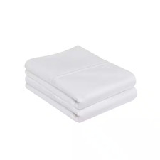 1000 Thread Count White Solid Pima Cotton King Pillowcase Set of 2