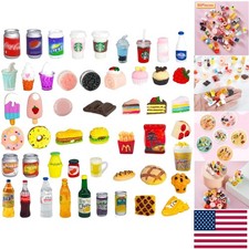 Vibrant 50 Piece Miniature Food  Drink Collection   Perfect for 1/12 Dollhouses